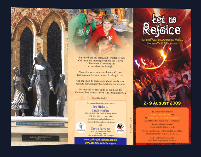 Brochure design letus rejoice Adelaide brochure design let us rejoice.