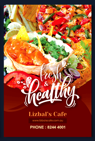 Poster Design Fresh and healthy Poster design Lizbals Cafe Adelaide