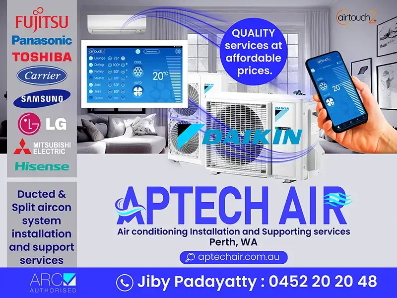 Ad design Aptech Air Perth facebook ads design for Aptech Air Perth.