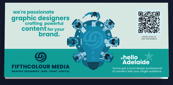 DL Card unique graphic design graphic designer adelaide Fifthcolour Media branding