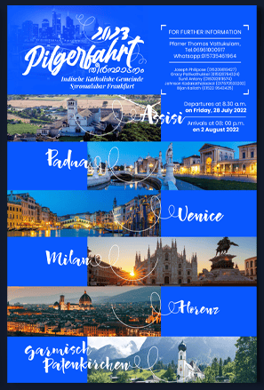 Poster Design Pilgrimage Poster design European pilgrim tour Germany