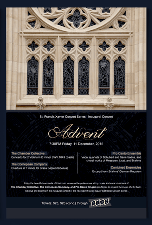 Poster Design Advent Poster design Advent music concert in Adelaide.