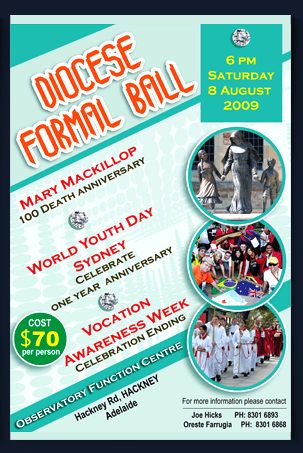 Poster Design Formal Ball Poster design Adelaide Diocesan Formal Ball