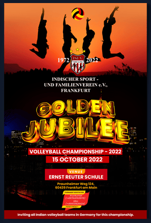 Poster Design Golden Jubilee Poster design indischer sports golden jubilee celebrations Frankfurt, Germany.