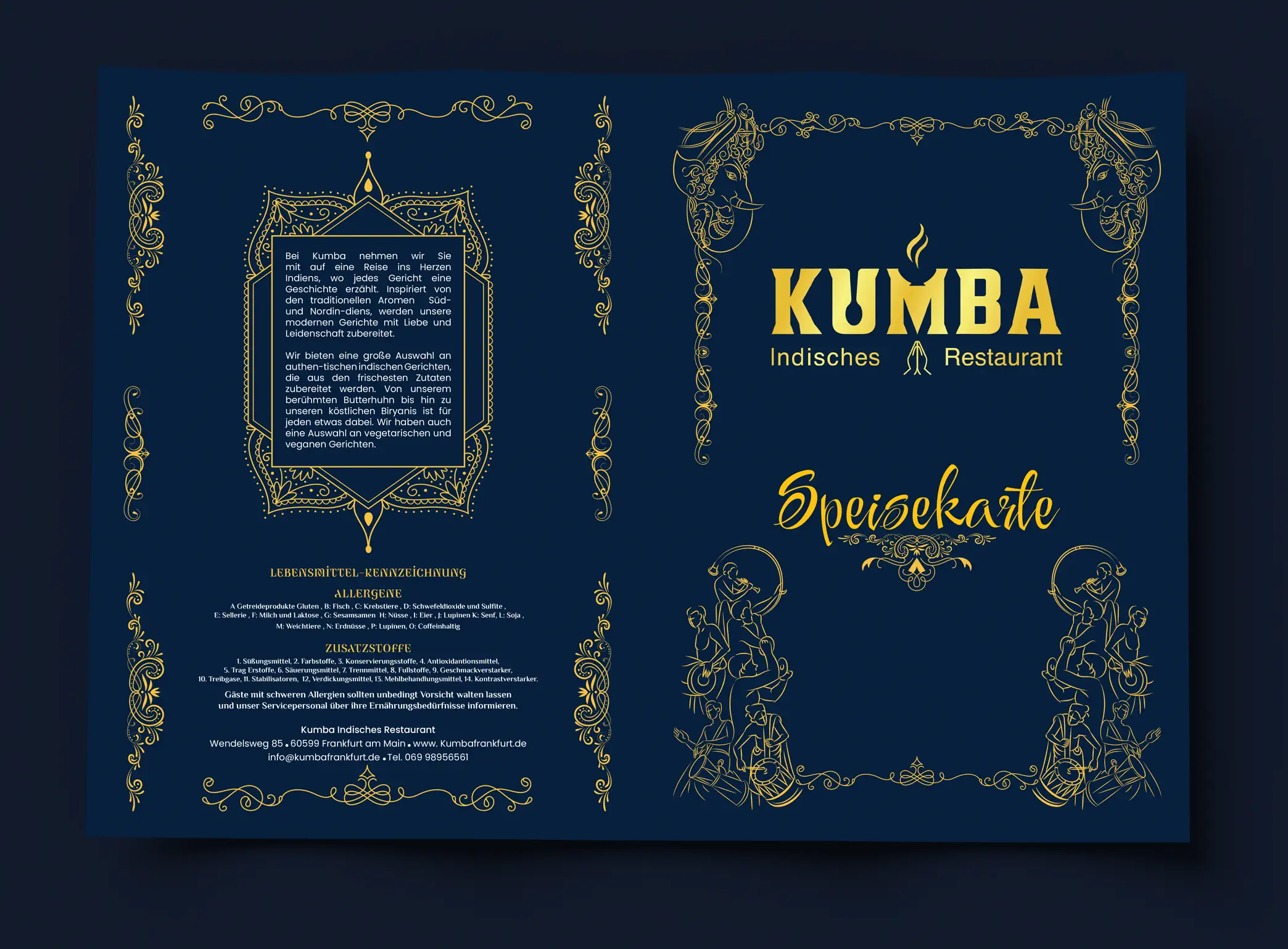 Brochure design kumba Germany Menu Brochure design kumba restaurant Germany